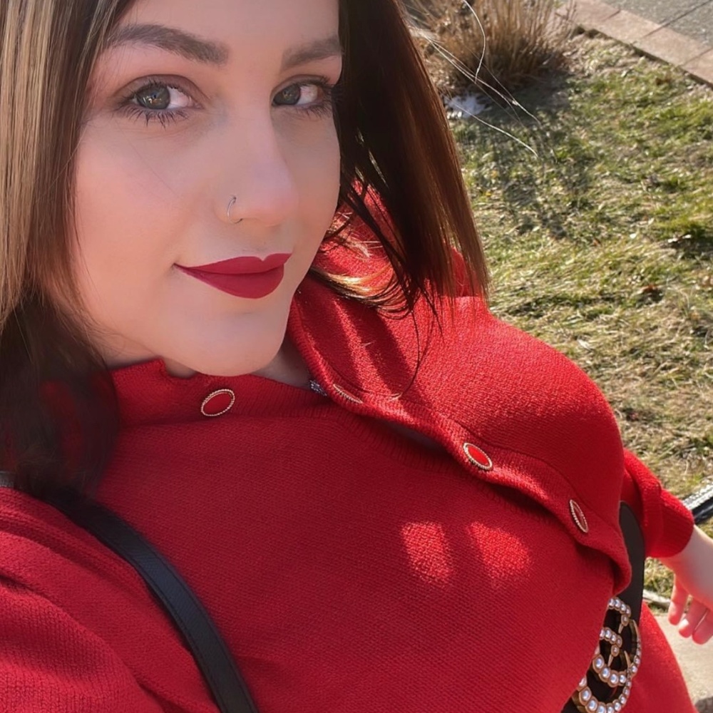 St.John Red Sweater Dress